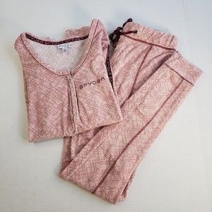 COPY - Spyder Active Womens Thermal Pajama Set Size Small Joggers Shirt Pink St…